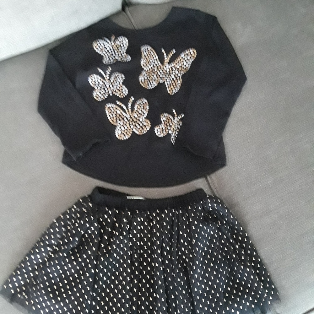💚💙SOLD💚💙Adorable  girl shirt & tutu set.